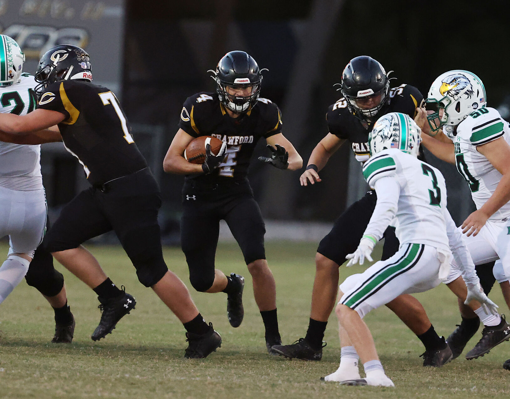 Crawford (10-1) vs. Bogota Rivercrest (7-3), 7:30 p.m. Friday at Grand Prairie